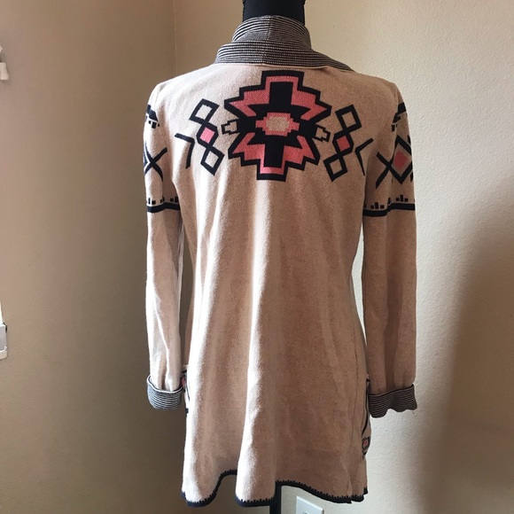 If it were me- tan, geometric print sweater (M) - Picture 2 of 4